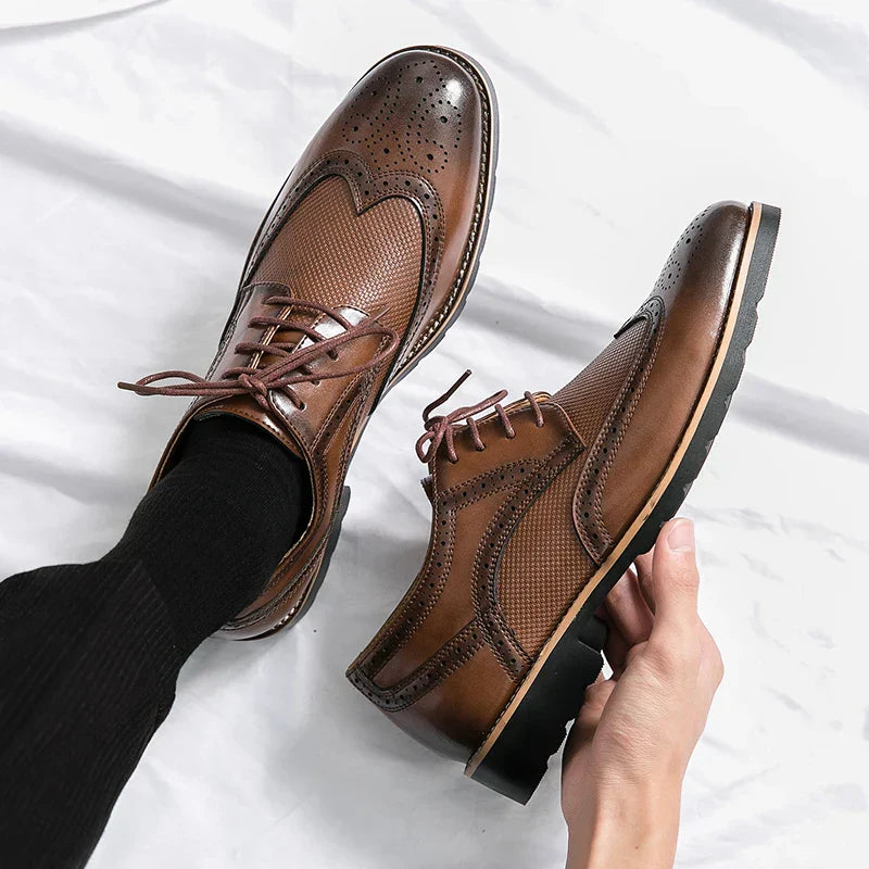 VEDORE Handgefertigte klassische Lederschuhe