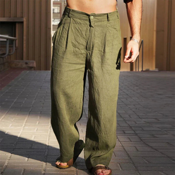 DARIO | Wide-Leg Linen Pants