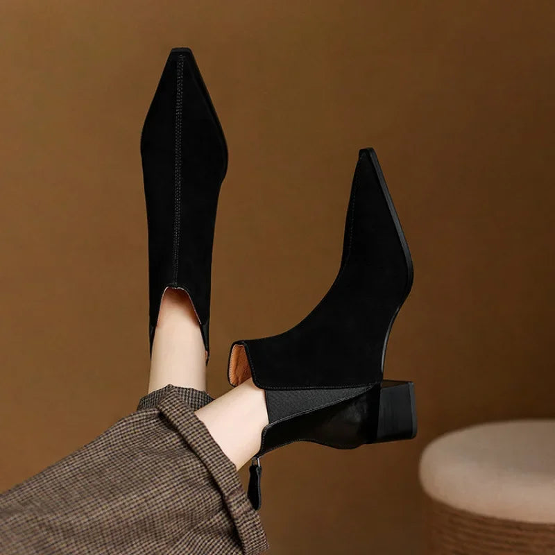 Rillene™| Pointy Ankle Boots