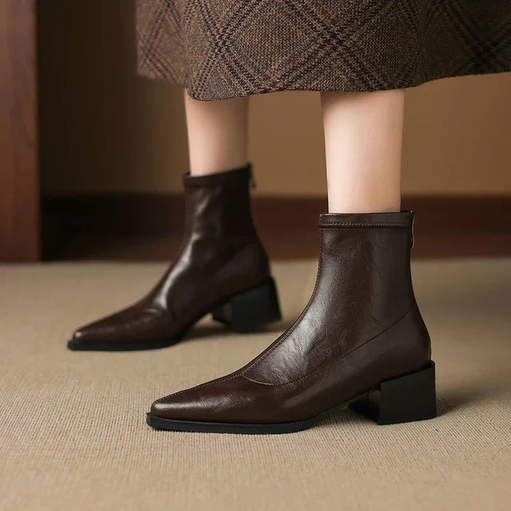 Solyra™| Leather Ankle Boots