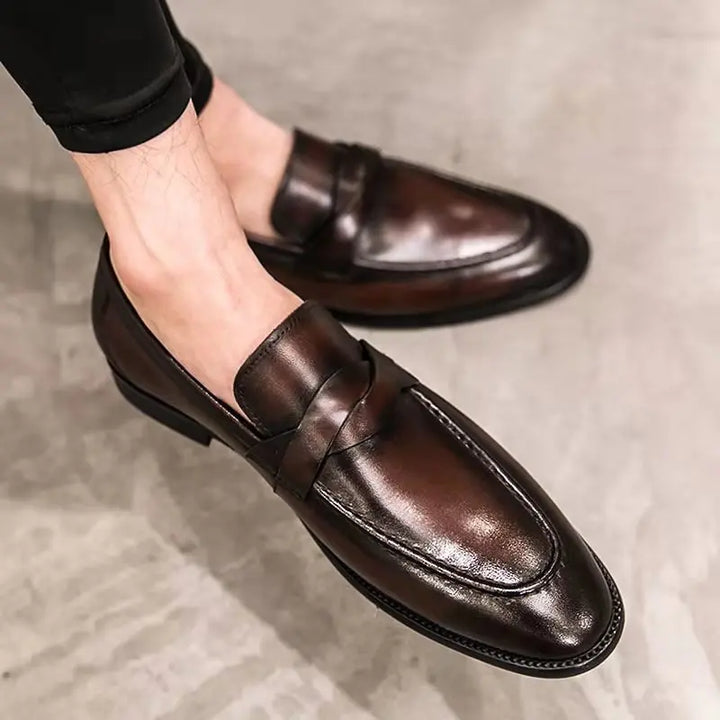 Freizeit-Loafer aus Leder