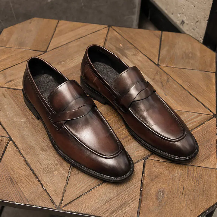 Freizeit-Loafer aus Leder
