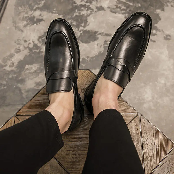 Freizeit-Loafer aus Leder