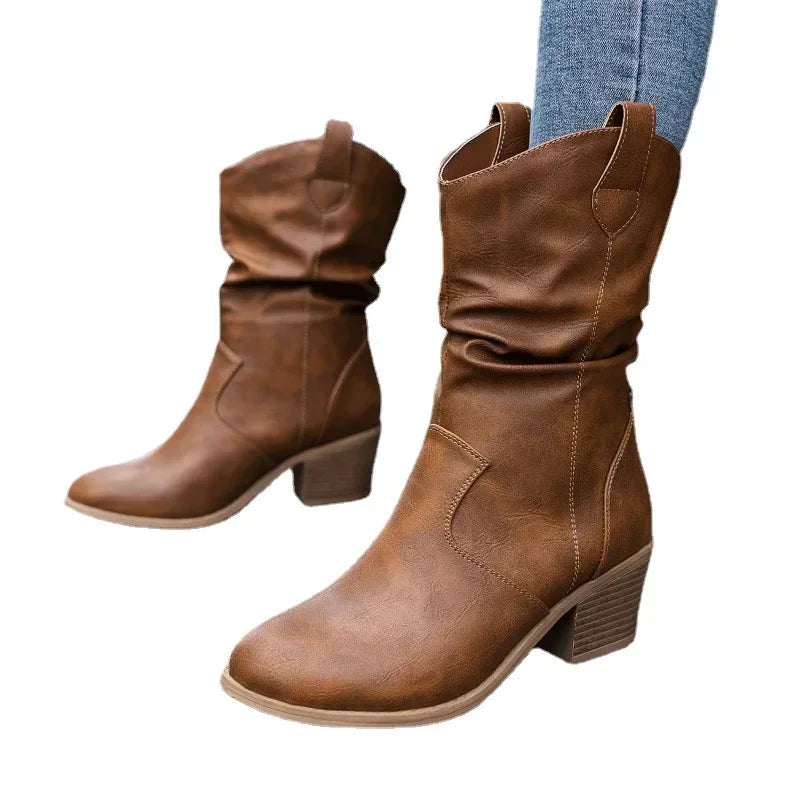 Grace® | Classic Mid-Calf Western Boots