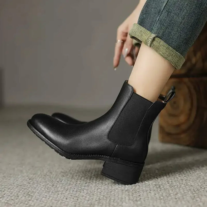 Zantina™| Leather Ankle Boots
