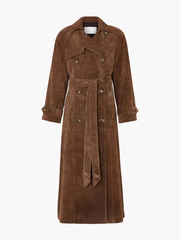 Dara – Suede Trench Coat