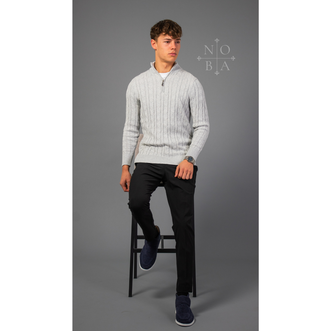 Constance - Pullover mit halbem Reißverschluss