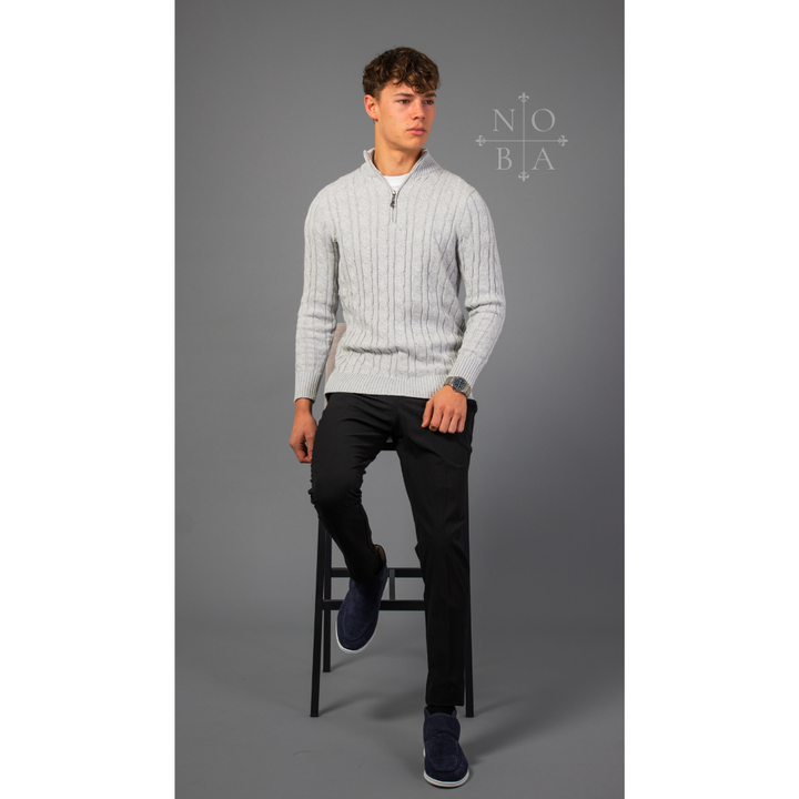 Constance - Pullover mit halbem Reißverschluss