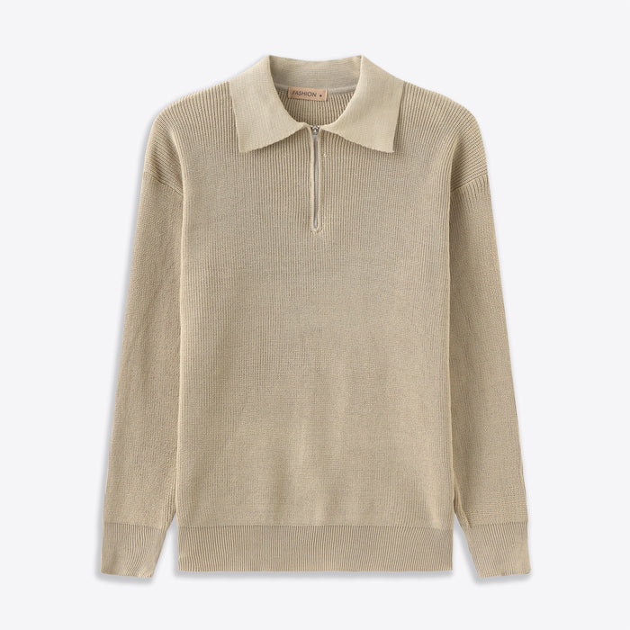Julius Pullover mit halbem Reißverschluss