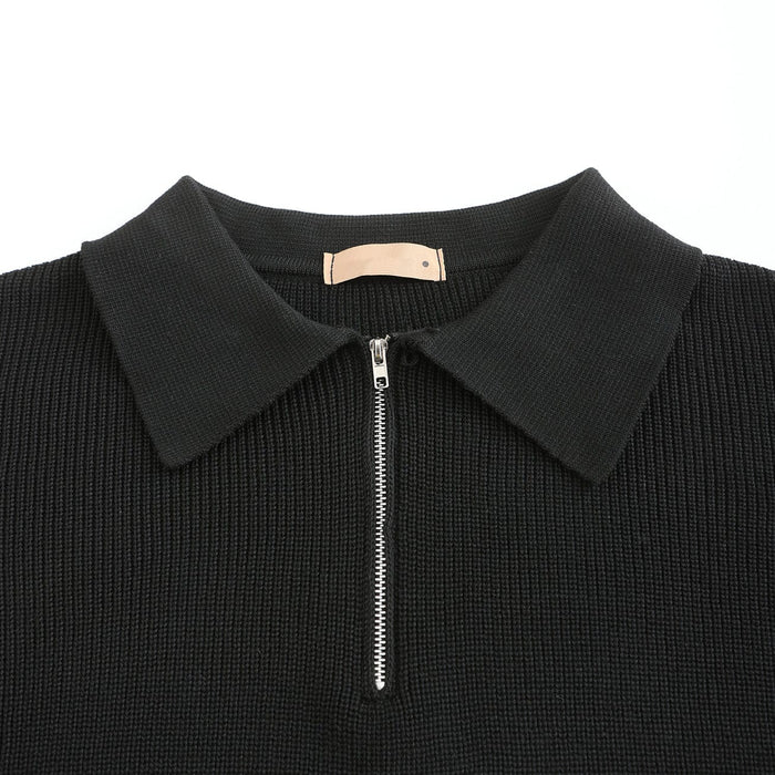 Julius Pullover mit halbem Reißverschluss