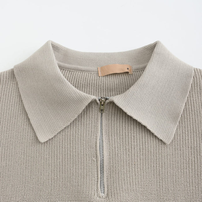 Julius Pullover mit halbem Reißverschluss