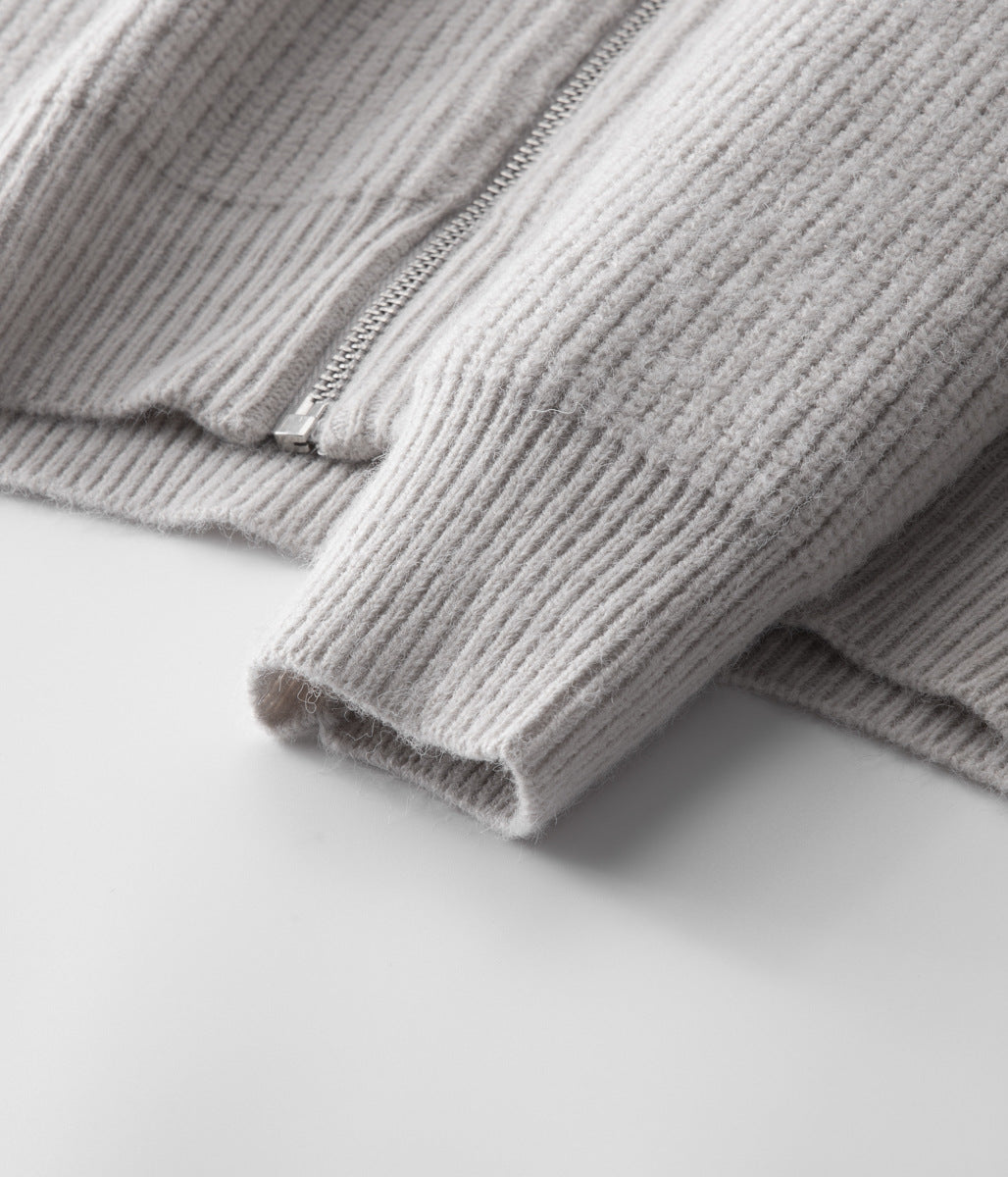 100% Merinowolle ZIPPED CARDIGAN