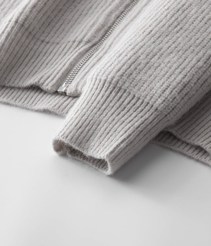 100% Merinowolle ZIPPED CARDIGAN
