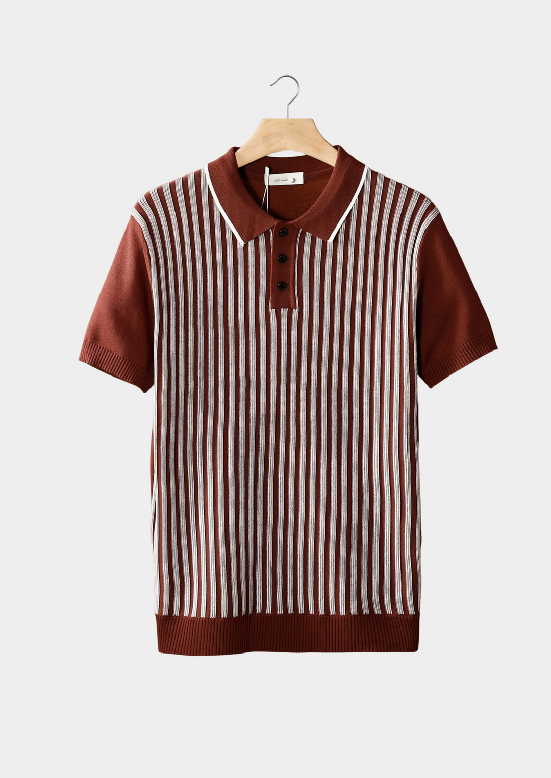 VEDORE POLOSHIRT MIT VERTIKALEN STREIFEN