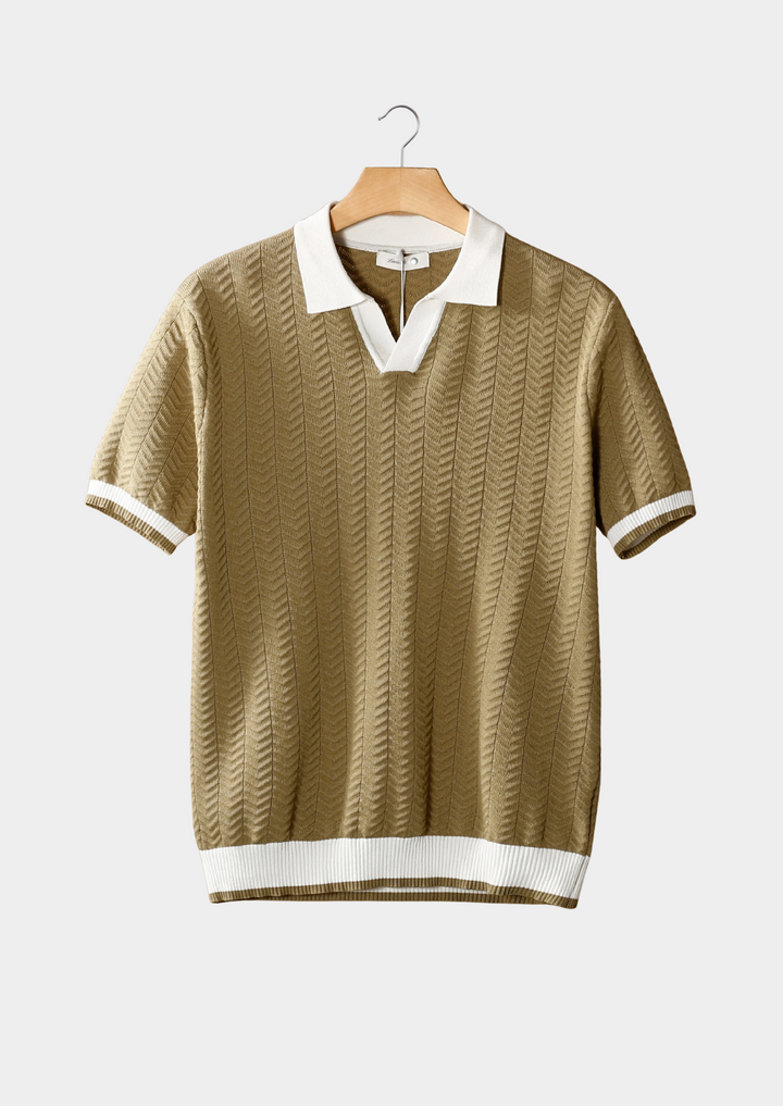 VEDORE POLOSHIRT MIT KONTRASTSTRUKTUR