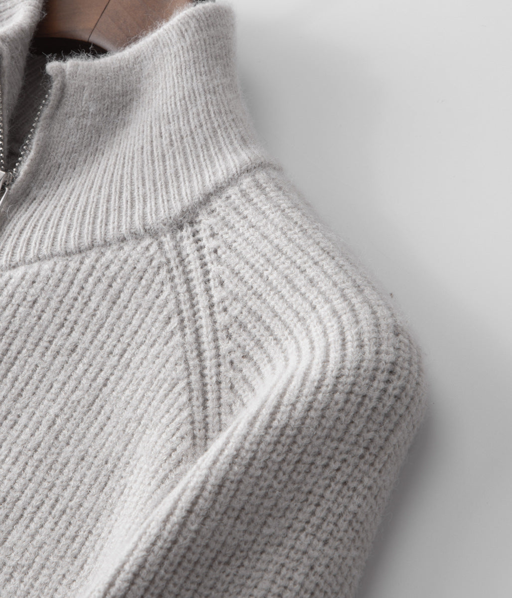 100% Merinowolle ZIPPED CARDIGAN