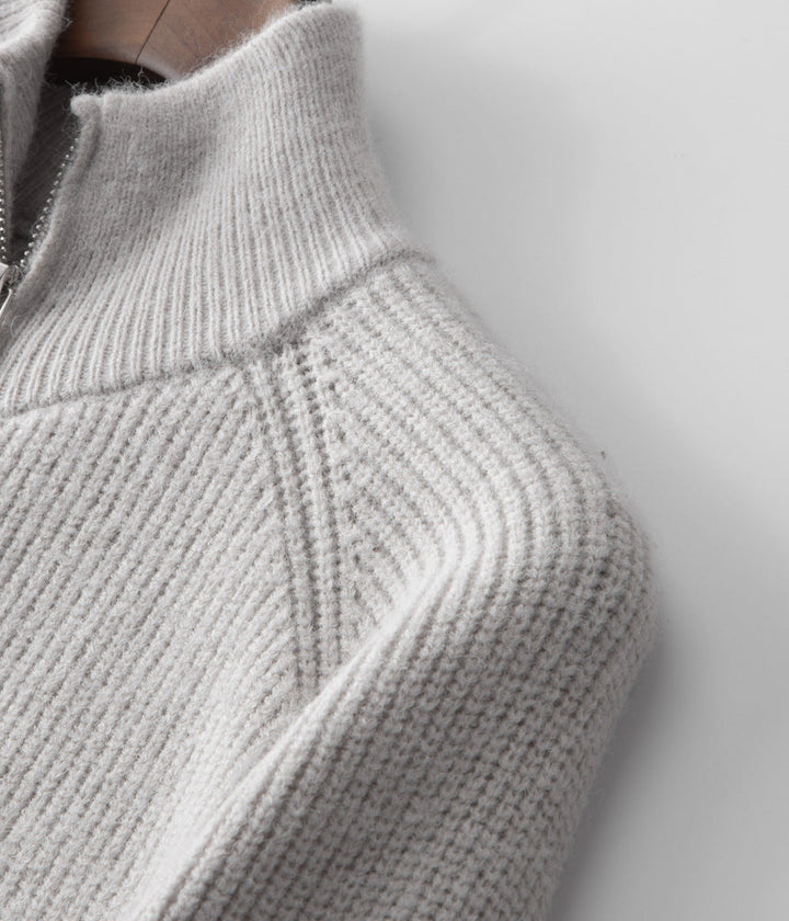 100% Merinowolle ZIPPED CARDIGAN