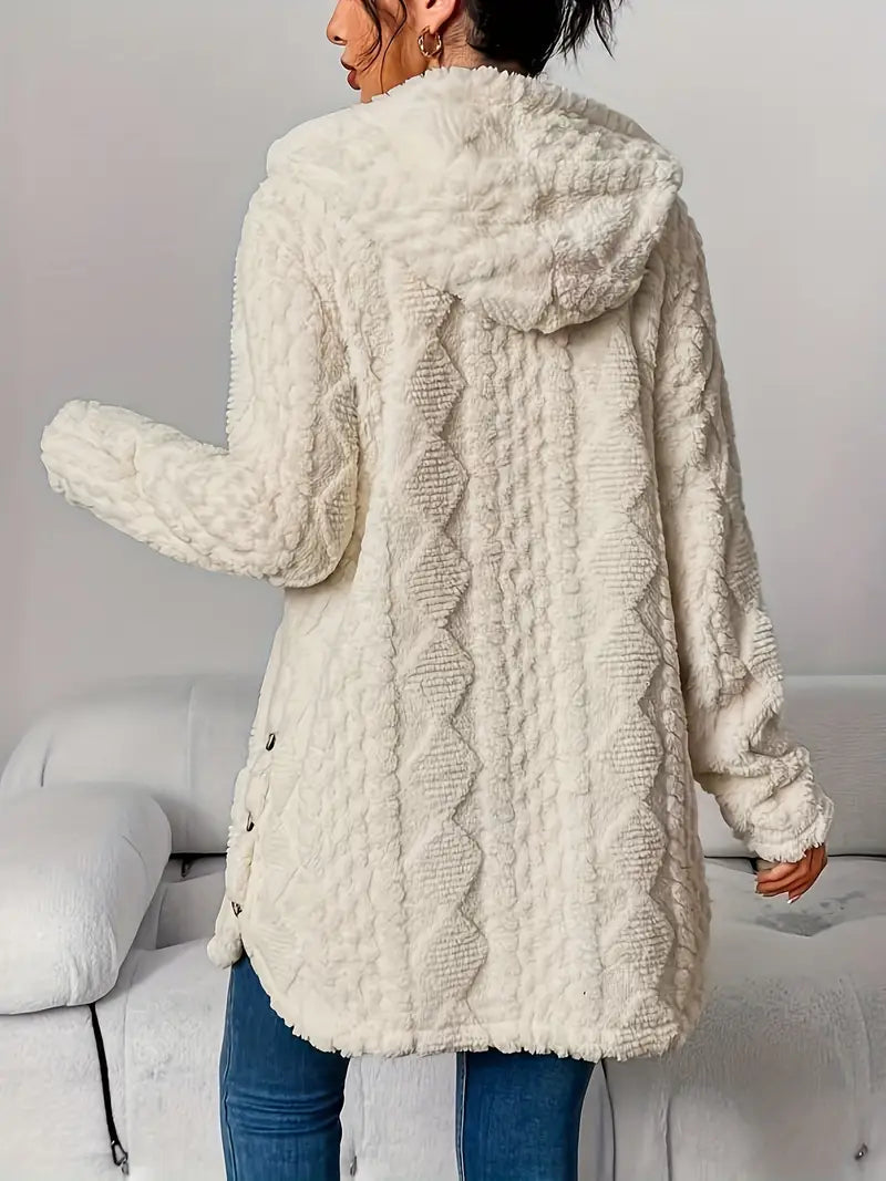 Cathal – Plush Hooded Cardigan