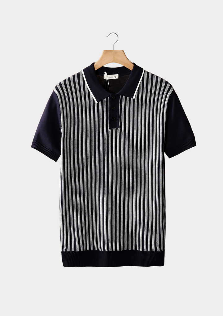 VEDORE POLOSHIRT MIT VERTIKALEN STREIFEN