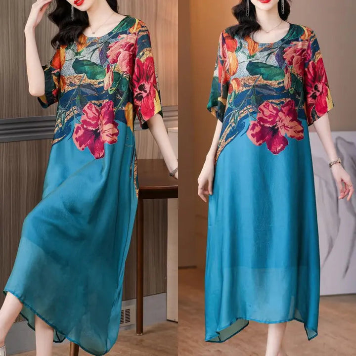 Cassandra – Elegant Dress with Floral Print