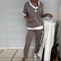 Celine – Casual Set with V-Neck Top and Pants