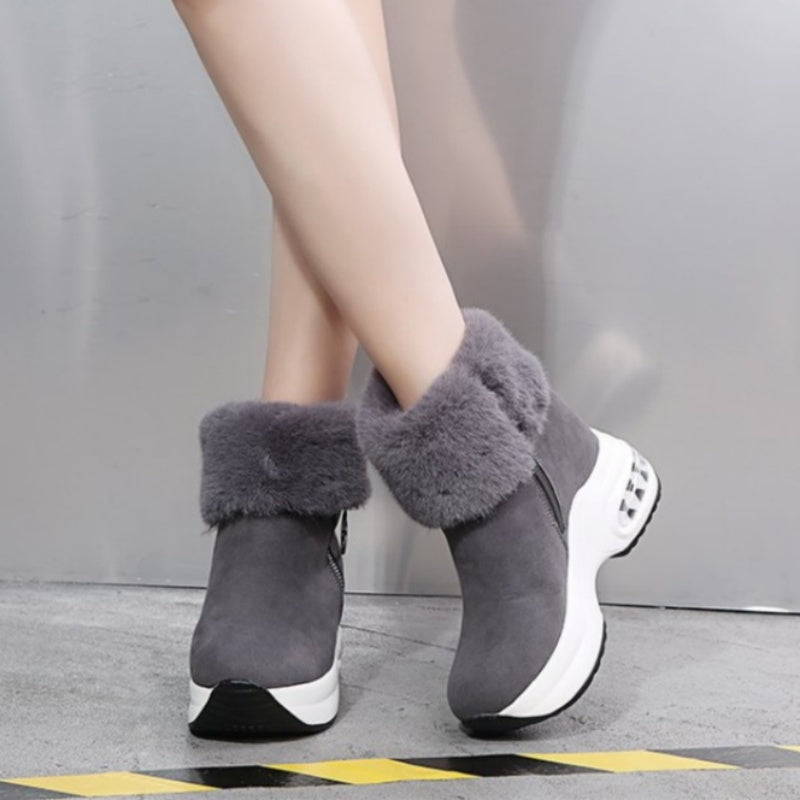 Euna – Thick-Soled Fleece-Lined Ankle Boots