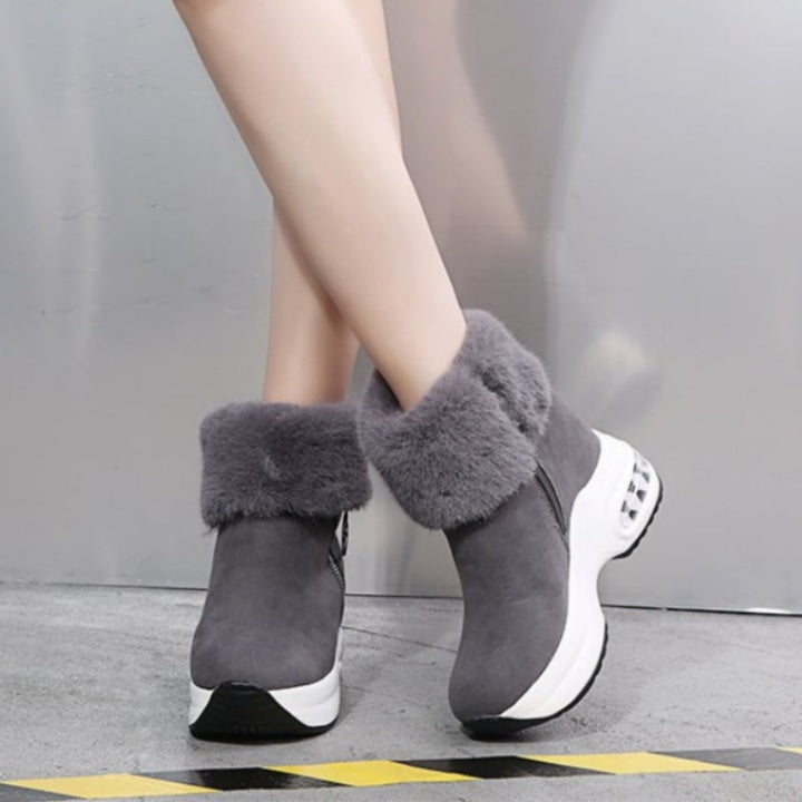 Euna – Thick-Soled Fleece-Lined Ankle Boots