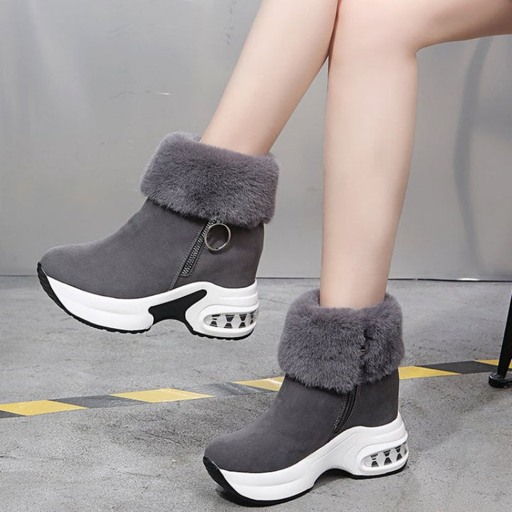 Euna – Thick-Soled Fleece-Lined Ankle Boots