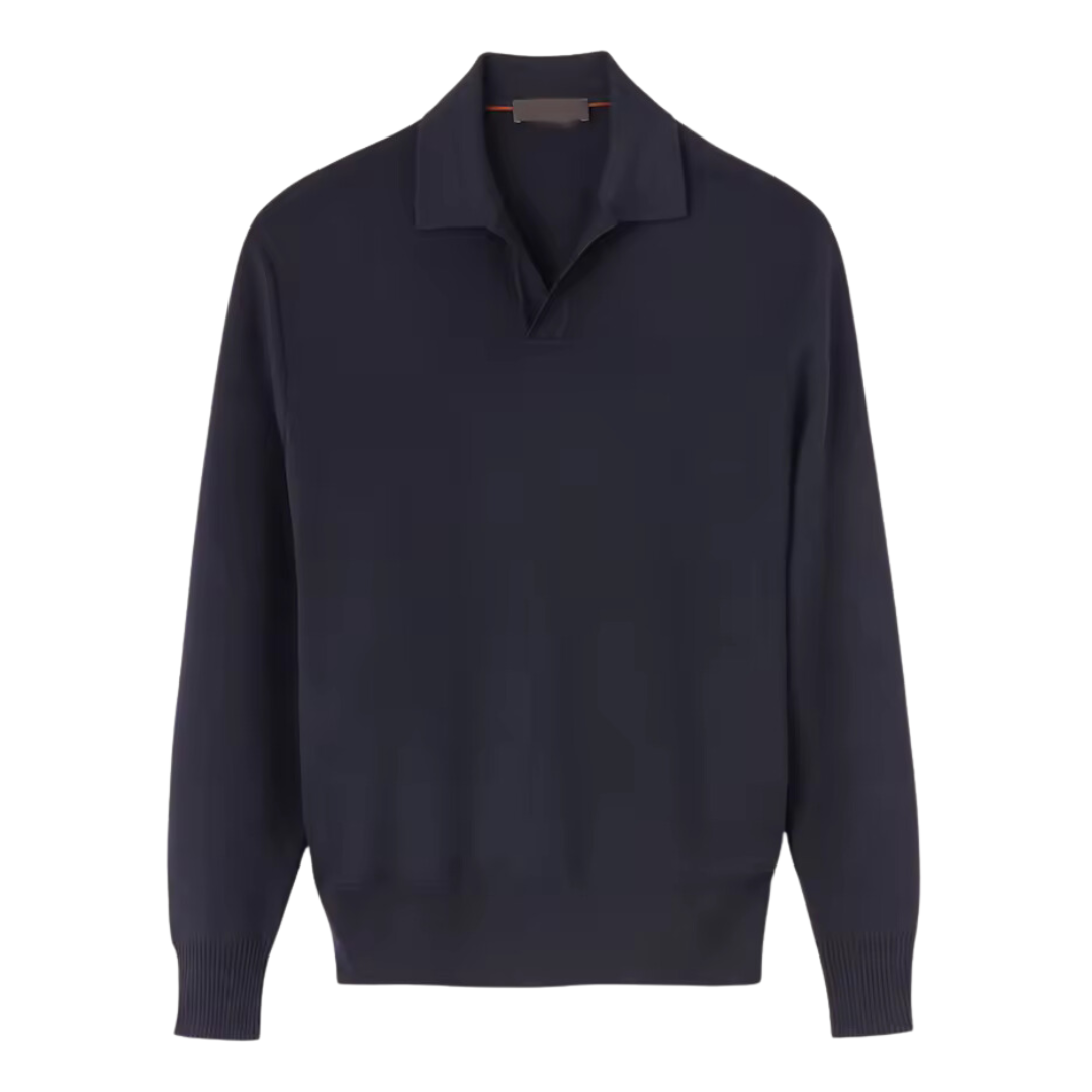 Polo mit langen Ärmeln gestrickt