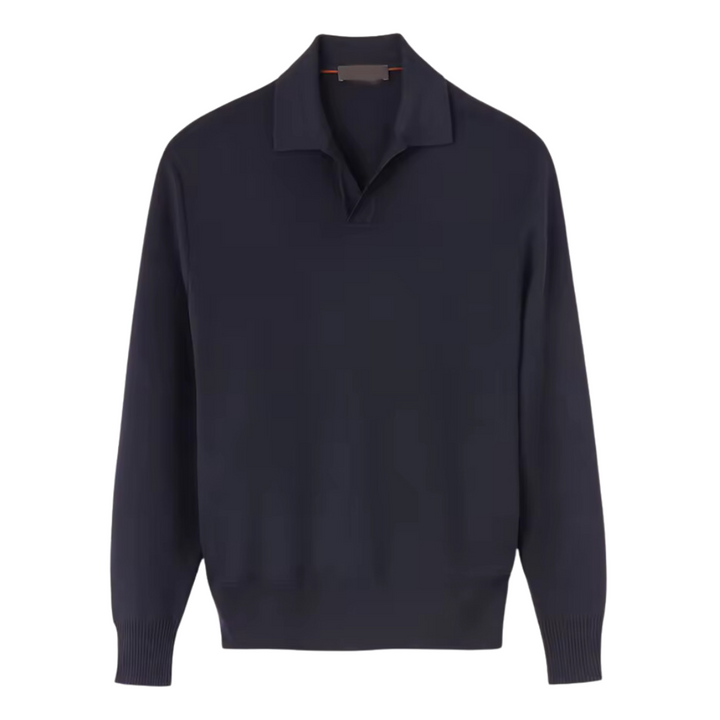 Polo mit langen Ärmeln gestrickt